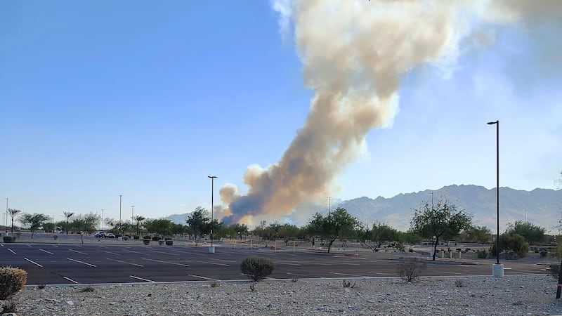 A 100 acres fire is burning on the Gila River Indian Community southwest of Phoenix.