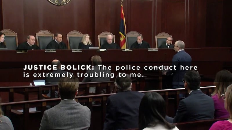 Justice Clint Bolick questioned the prosecution over how the police obtained the DNA.