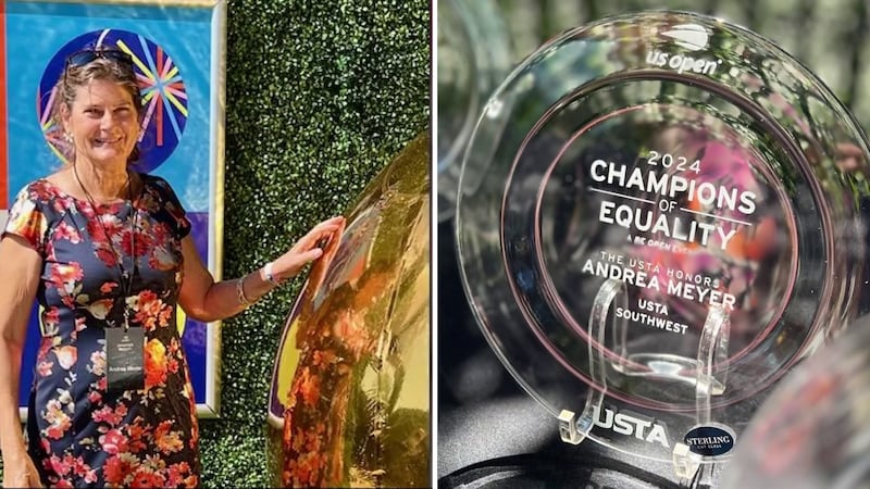 Andrea Meyer received the Champions of Equality award for her impact on the sport over her...