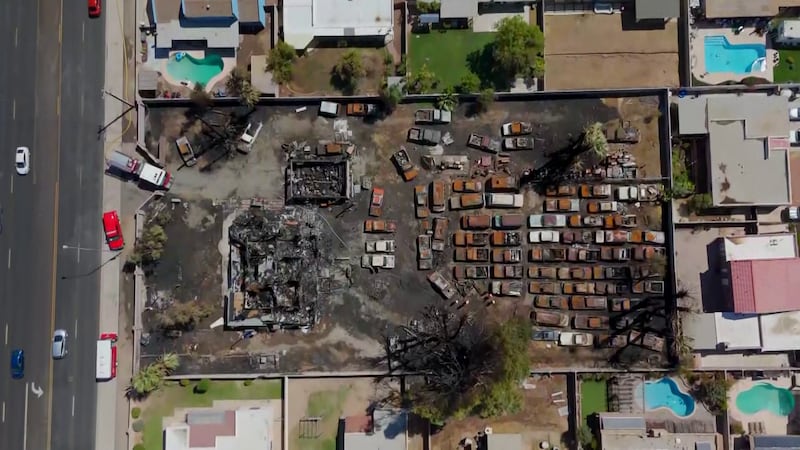 Firefighters arrived to everything on the one-acre property completely engulfed in flames,...