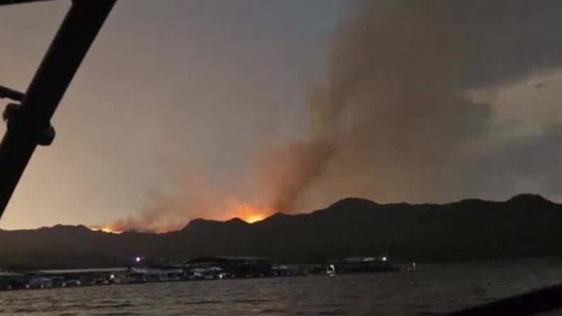 Bartlett Lake Marina was impacted by wildfires.