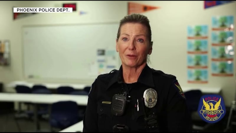 Before becoming an officer, Valerie Rhodes was a high school marching band instructor.