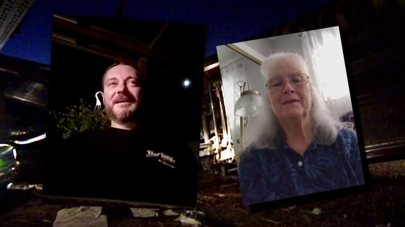 Patrick Healy, left, got to talk to LouAnn Zulawski, right, thanks to True Crime Arizona.
