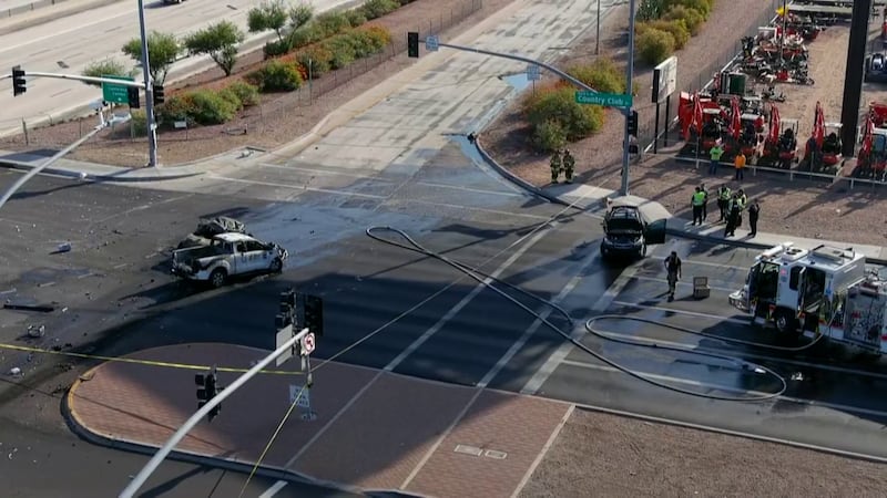 According to Mesa firefighters, multiple vehicles crashed near Country Club Drive and Iron...