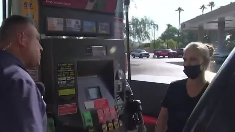 Gibby Parra went out to the Fry's on 43rd Ave & Cactus to hand out some free gas.