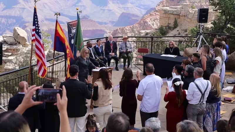 This is the first time a ceremony like this has happened at the Grand Canyon since the...