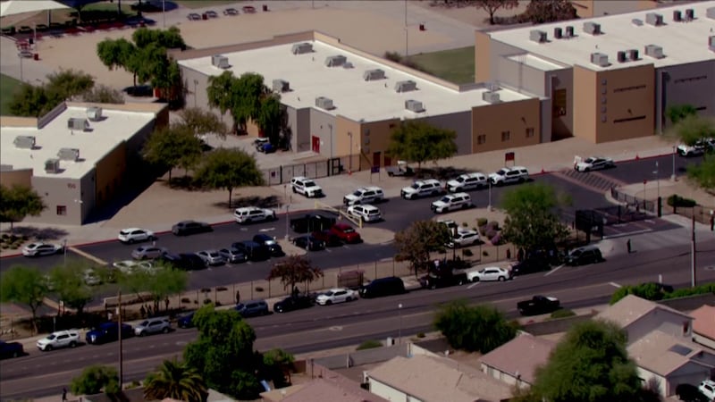 Sierra Linda High School, located near 67th Avenue and Lower Buckeye Road, was put on lockdown...
