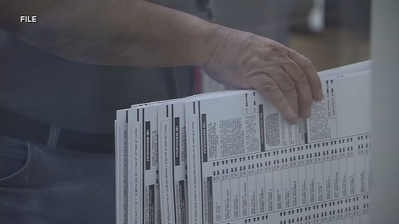 FILE - Stack of ballots