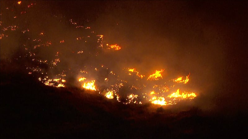 The Gate Fire is moving away from homes.