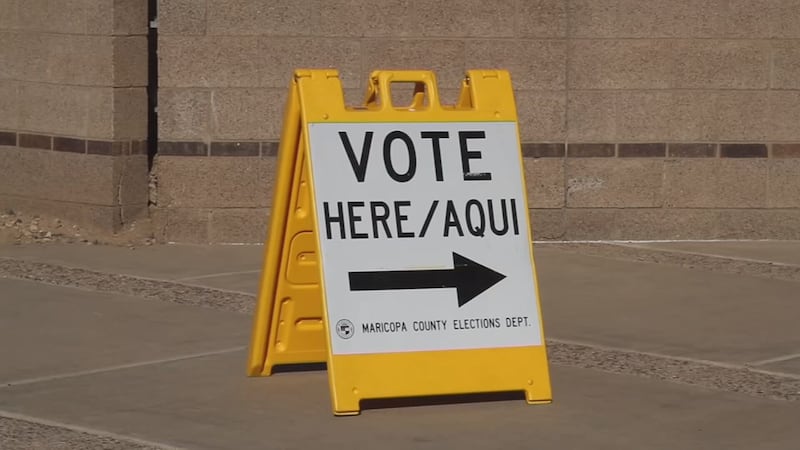 FILE - Voting Sign