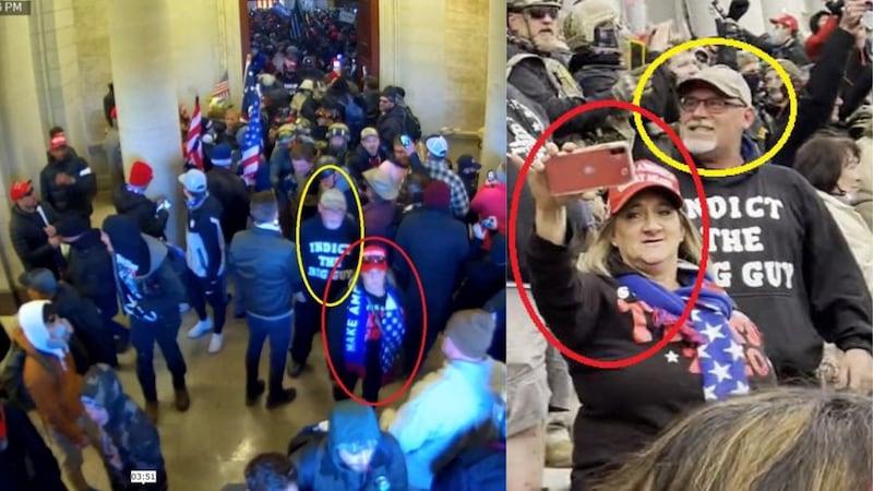 Kiera and David Pracht were seen breaching the Capitol building, FBI says.