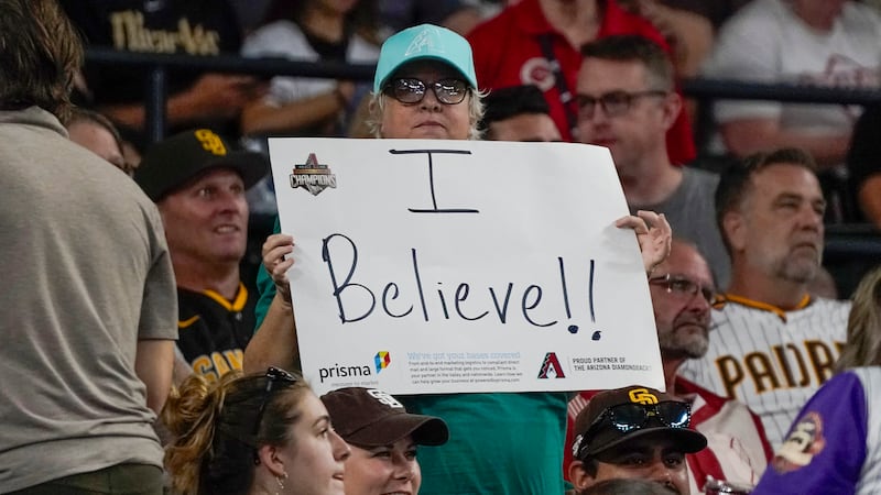 An Arizona Diamondbacks' fan believes her favorite team can make the playoffs during a...