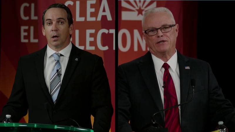 Democrat Tyler Kamp, left, and Republican Jerry Sheridan, right, have extensive law...