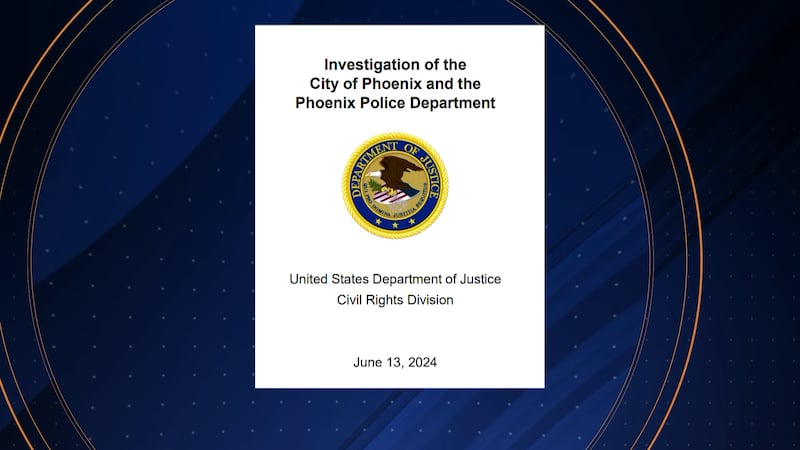 The report follows a three-year investigation by the DOJ into Phoenix Police practices.