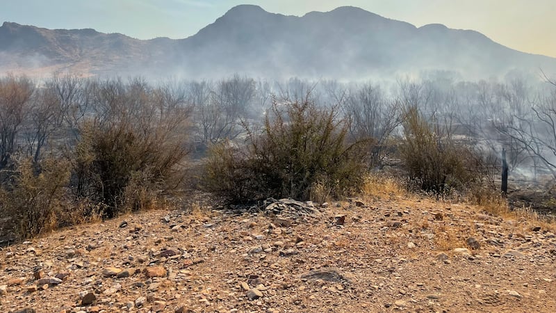 The Whitlow Fire has burned about 100 acres just outside a small town in Pinal County.