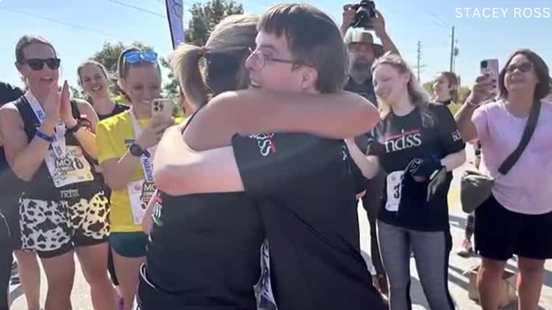 A runner completed a long-standing goal of running 50 half-marathons across each of the 50...