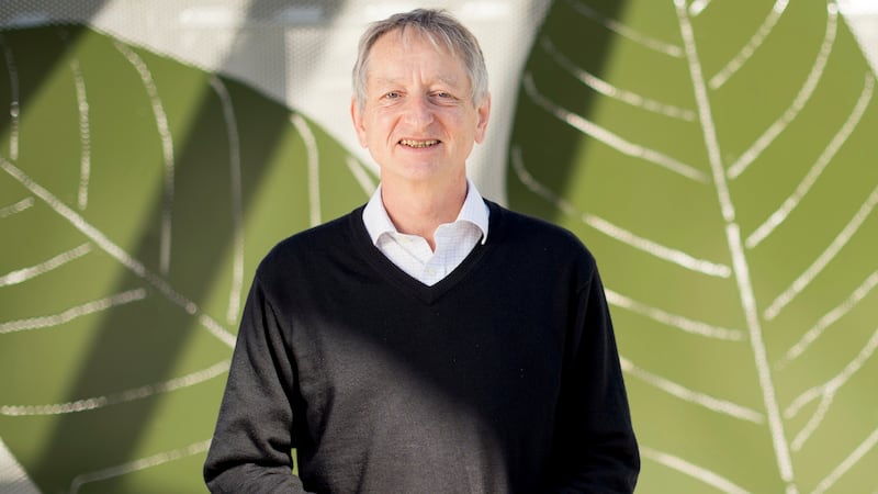 File - Computer scientist Geoffrey Hinton poses at Google's Mountain View, Calif, headquarters...