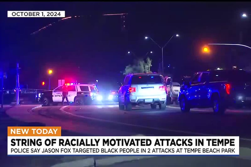 Police say a racist man was targeting Black people and shot one in Tempe before he was...