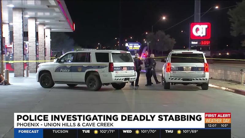 A man is dead after he was stabbed overnight at a north Phoenix gas station near Cave Creek...