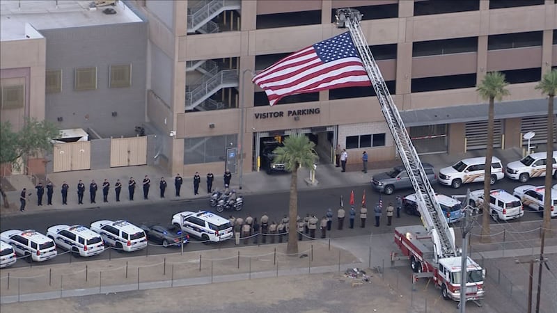 A procession began to escort Lopez’s body from Phoenix back to a funeral home in Prescott Valley.