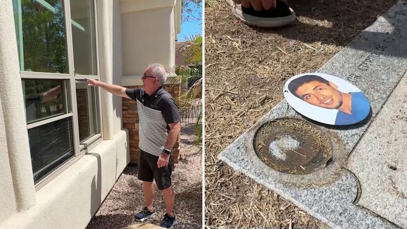 Arizona residents say they are still waiting for their window to be repaired and a photo on a...