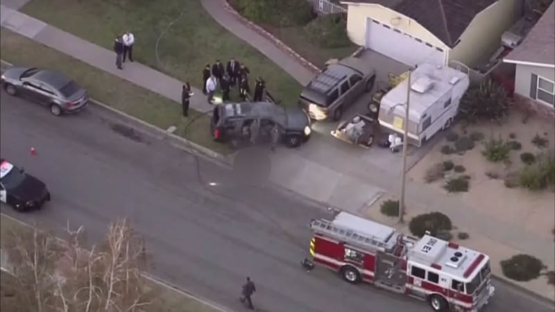 The three bodies were found in the charred SUV in Orange, California, in 2015.