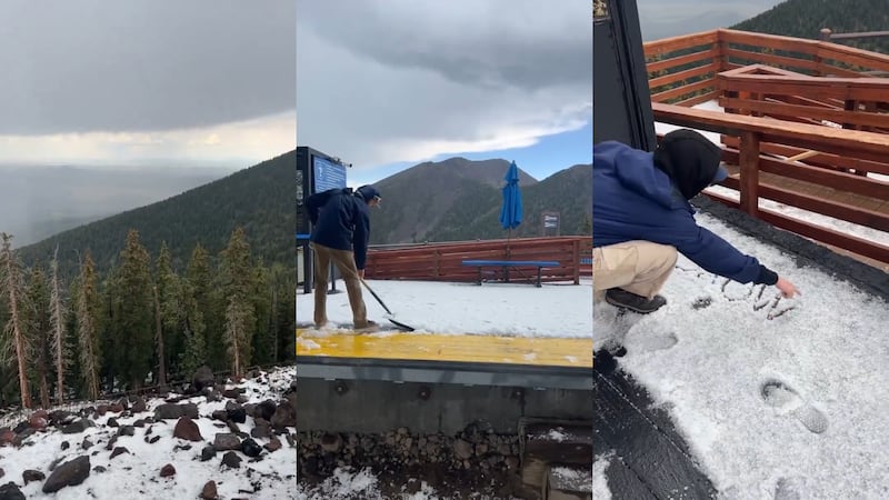 Arizona Snowbowl posted a video on social media showing the white stuff.