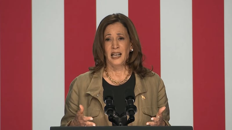 Kamala Harris visited Douglas, Arizona on Sept. 27, 2024 after visiting the U.S.-Mexico border...