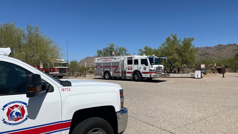 Scottsdale Fire used a “big-wheel” operation to bring the woman down the preserve.