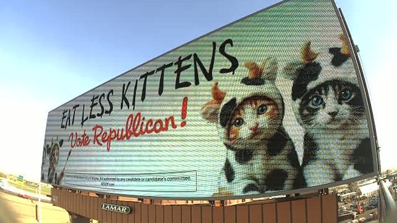 The Arizona GOP posted photos on X of new billboard that amplify former President Trump's...