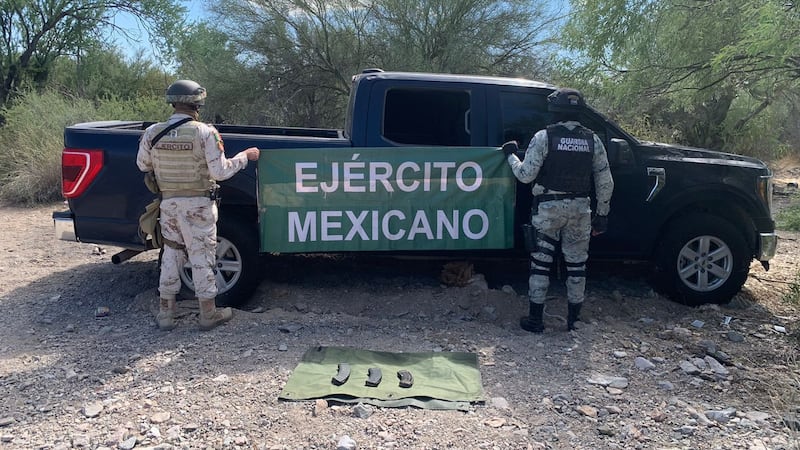 Mexican authorities located a pickup truck they believe was used in an attack that left two...